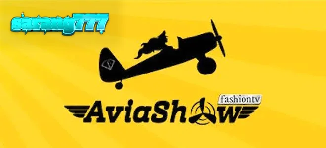 Tampilan antarmuka permainan Aviashow dengan grafik pesawat lepas landas
